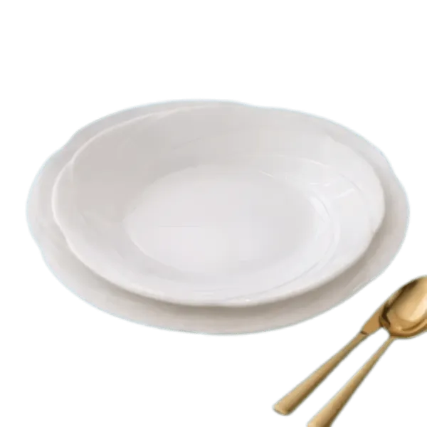 Assiette Ronde avec bord ondulé Incassable