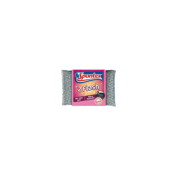 SPONTEX Tampons flash qui ne raye pas 2 tampons