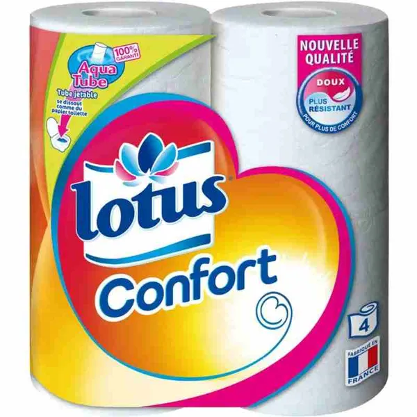 PAPIER TOILETTE FLEURCONFORT LOTUS 4RLX