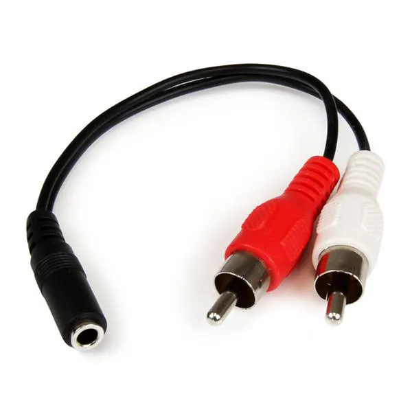 Connecteur 3.5 female to 2 RCA male cable