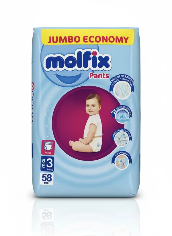 Couches Molfix Jumbo 6-11 kg x58