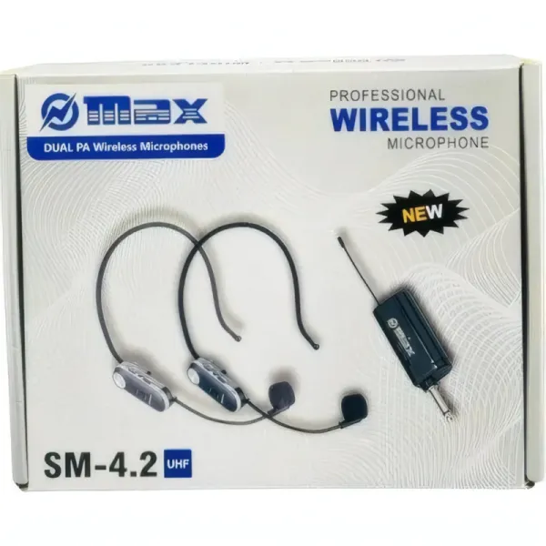 Microphone sans fil MAX SM-4.2 - Double canal - Rechargeable