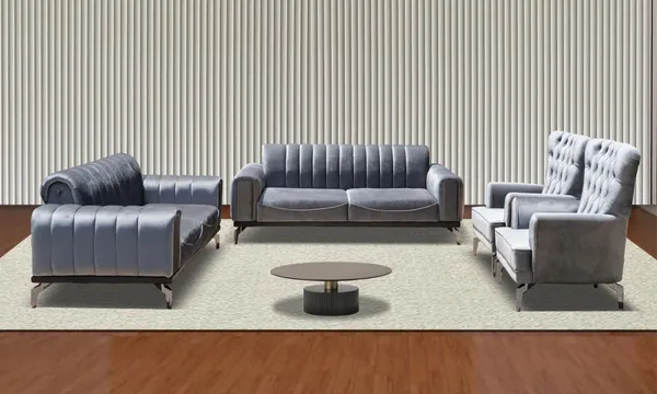 Salon Sdm Vip 7 places Gris Fonce SDM017
