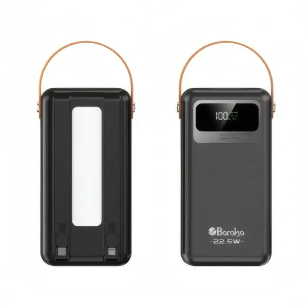Power Bank Baraka BRK-PB90 60000mAh - Noir avec Sorties Multiples