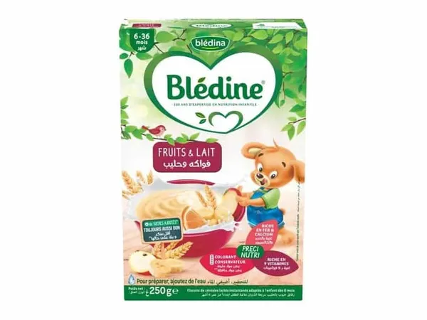BLÉDINA - Blédine - Céréales fruits et lait - 250g