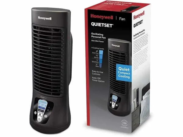 HONEYWELL – Ventilateur de Table QuietSet Oscillant – Silencieux et Compact (HTF210BE)