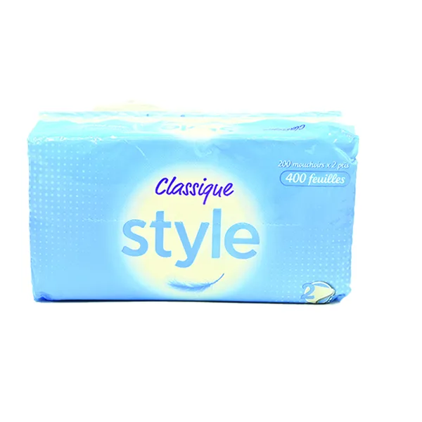MOUCHOIR CLASSIQUE STYLE 2PLIS X200