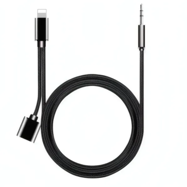 Câble 2-en-1 Lightning et AUX 3.5mm JBC037 pour iPhone