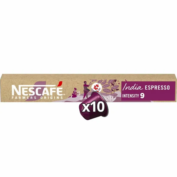 NESCAFE-Café Capsules India Espresso Intensité 9 Compatible Nespresso-10 capsules