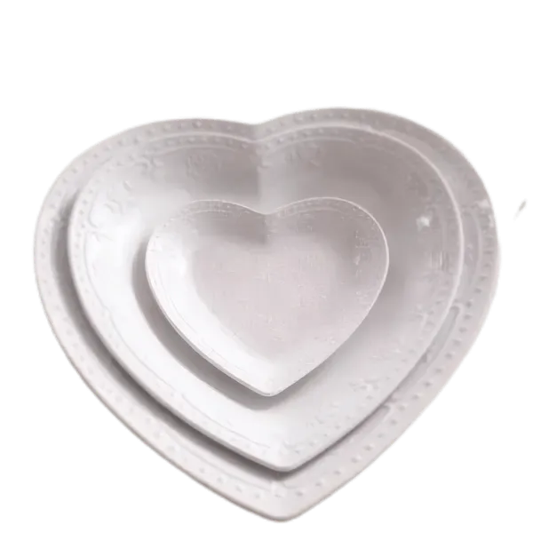 Vaisselle de table décorative forme coeur