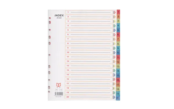 Intercalaire PVC A4  20 pièces