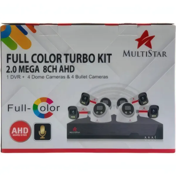 Kit de Surveillance MultiStar 2MP - 8 Canaux AHD avec Micro