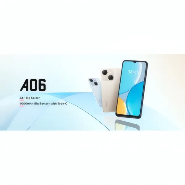 ITEL  A06 (ROM 32GO – RAM 2GO) double Sim Ecran  6.6″pouces