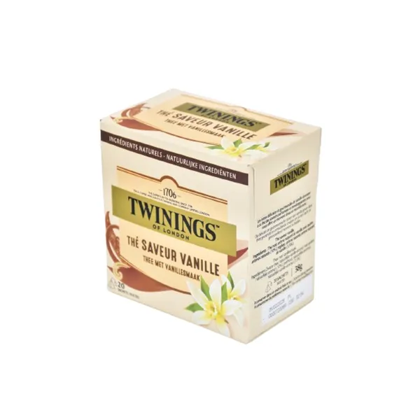 TWININGS Thé saveur vanille 20 sachets 32g