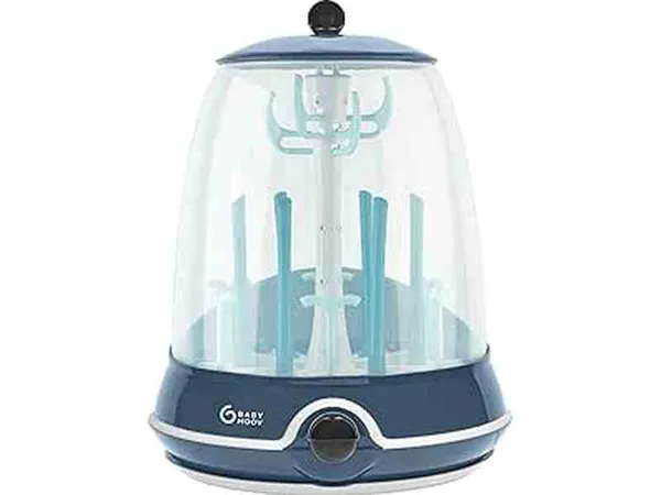 BABYMOOV – Stérilisateur de Biberons Turbo Steam Plus 2 en 1 – Vapeur Électrique, Jusqu’à 6 Biberons