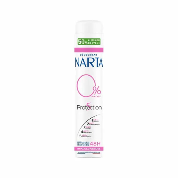 Narta – Déodorant Femme Spray Protection 5 – 0 % Aluminium – 200 ml