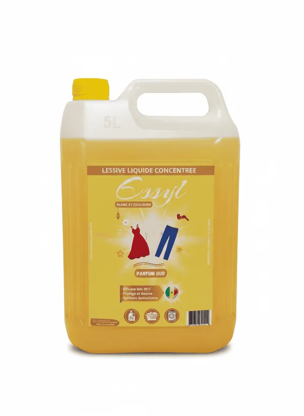 ESSYL – Lessive concentrée très efficace Parfum Oud 5 L (125 lavages)