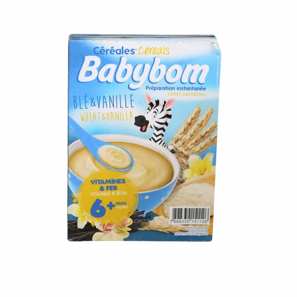 BABYBOM - Céréales Saveur blé et vanille - 200g