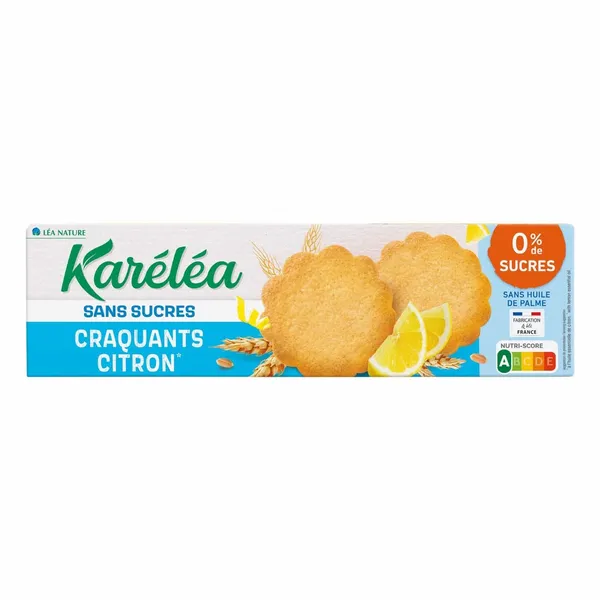 Kareleá – Biscuits Citron Sans Sucres – 132 g