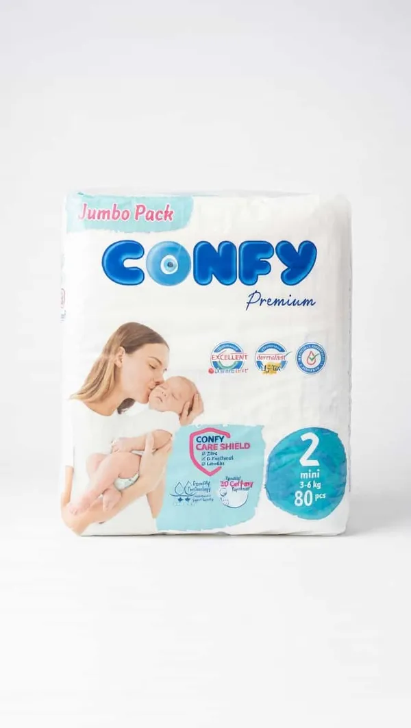 Confy – Couches Taille 2 (3 à 6 kg)