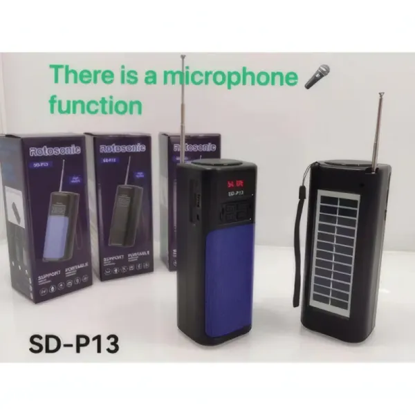 Radio Bluetooth Solaire ROTOSONIC SD-P13 avec Port USB