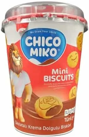 Chico Miko – Biscuits Tasse Fourrés au Chocolat – 125 g