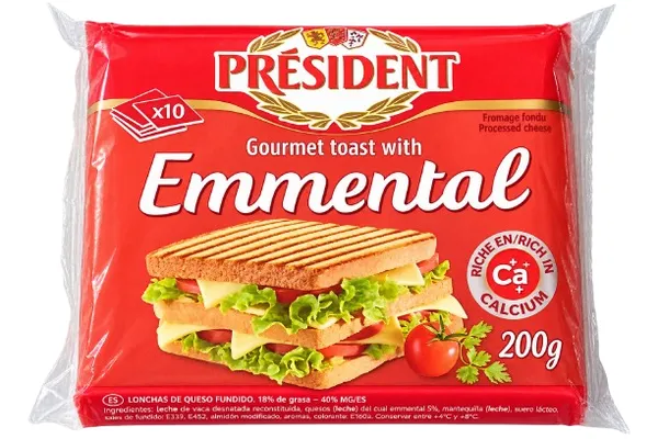Fromage fondu toast emmental 200 g