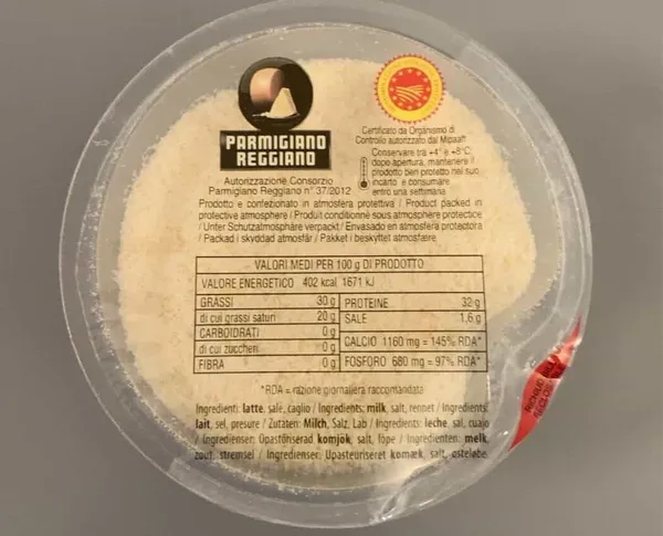 Parmesan râpé Bio – Pot 70 g