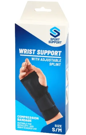 SPORT SUPPORT - Bande de maintien pour poignet - Noir