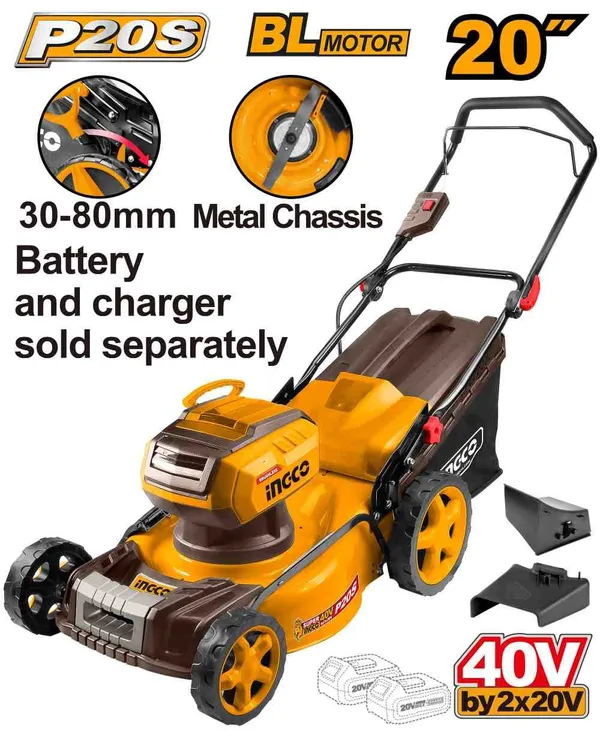 Tondeuse à gazon sans fil 40V INGCO LMLI4020