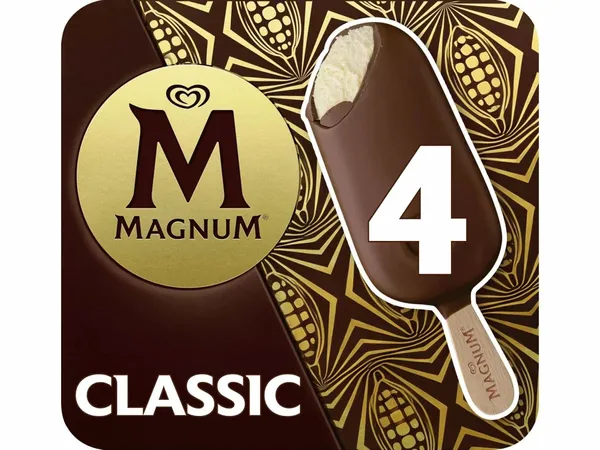 MAGNUM - Glace au chocolat classic - 4 bâtonnets (300g)