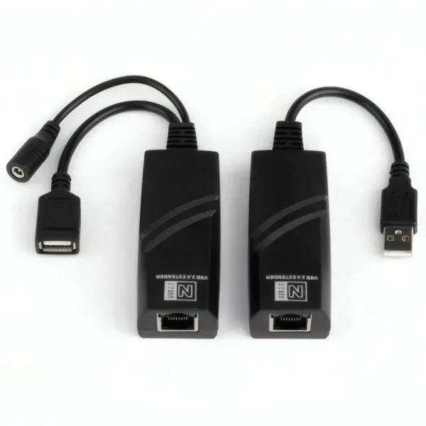 Extenseur USB 2.0 100M par RJ45 - Émetteur et Récepteur