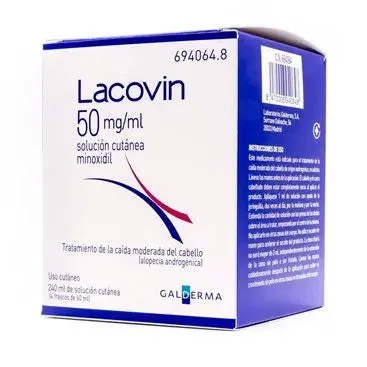 Lacovin 50 mg/ml – Solution pour application cutanée - 4 flacons de 60 ml