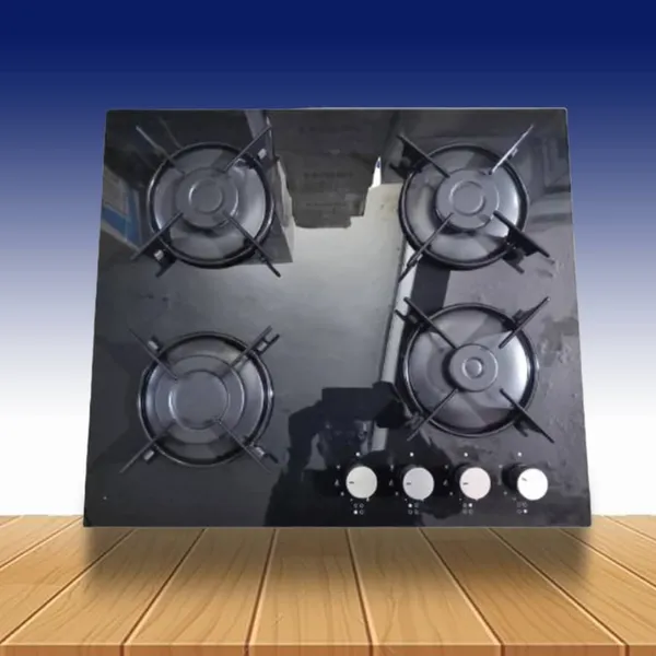Plaque Technolux Encastrable 4FEUX 60X60 Verre Noir TCX6BH4GG