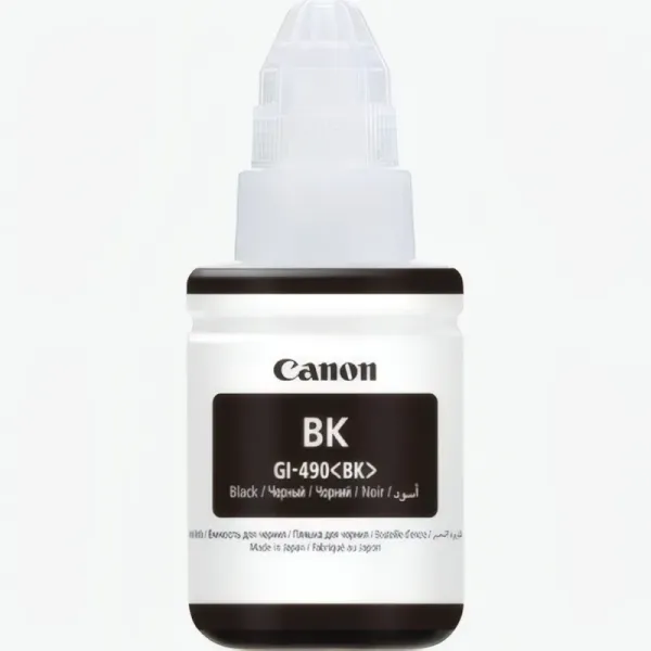 Bouteille d'encre Canon GI-490BK Noir - 135ml