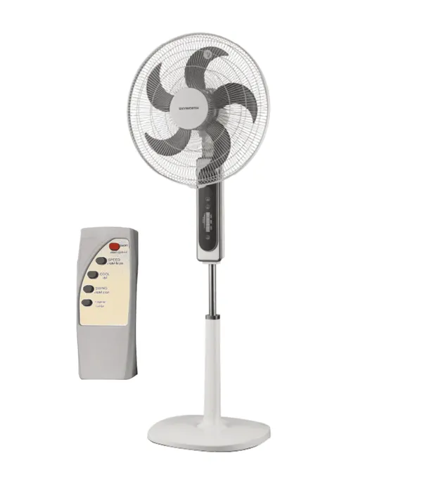 VENTILATEUR ELACTRON SUR PIED 18POUCES AVEC COMMANDE BLANC L-96