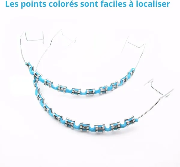 Falsos Para Dientes – Kit de Brackets Orthodontiques d’Entraînement Bleu Clair