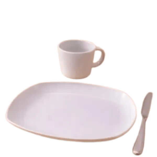 Assiette plate incassable forme carrée