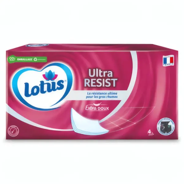LOTUS Ultra Resist – Boîte de 72 Mouchoirs Extra Doux