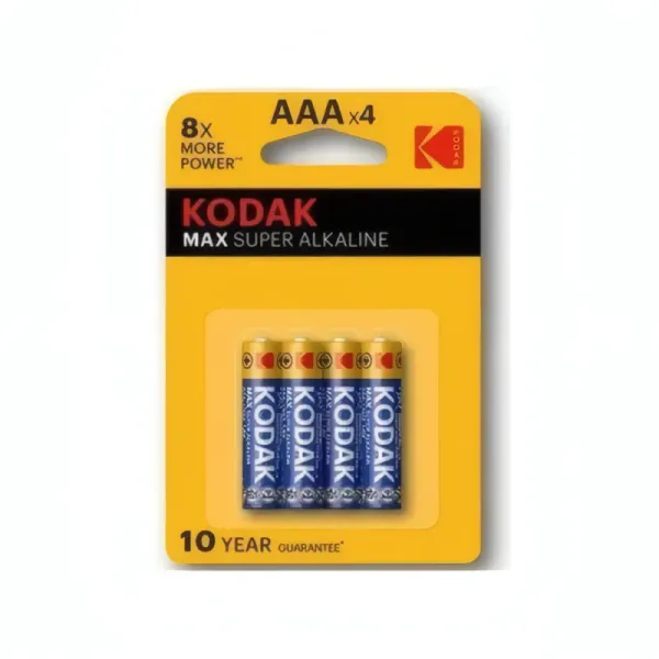 Pack de 4 Piles Alcalines AAA KODAK - 1.5V