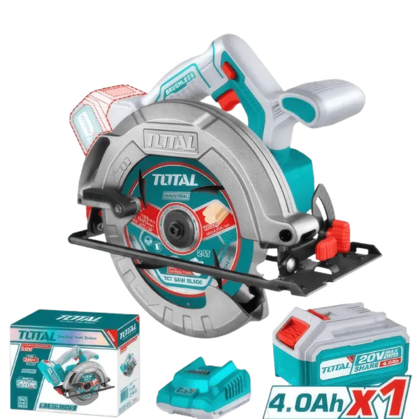 Scie Circulaire Sans Fil 20V Brushless (185mm) - Kit Complet