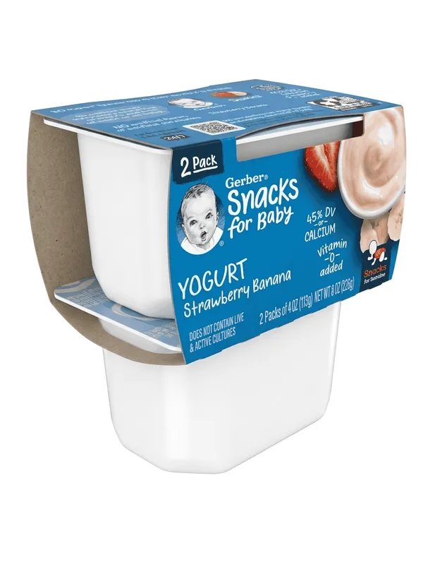Gerber - Purée de fraise banane pour bébé - Lot de 2 Pots - 226G
