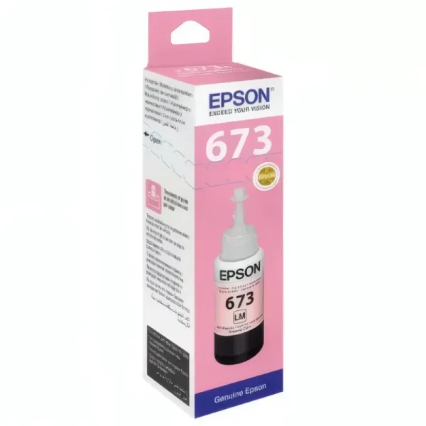 Encre Epson 673 Light Magenta - 70ml pour Imprimantes EcoTank