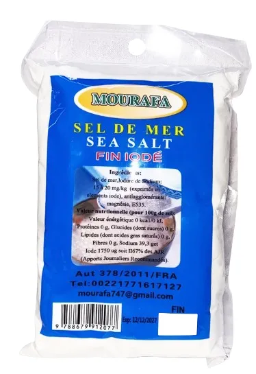 MOURAFA - Sel de mer iodé fin en sachet - 750 g