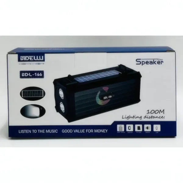 Haut-parleur Portable Bidellu BDL-166 - Radio Bluetooth et Lampe de Poche