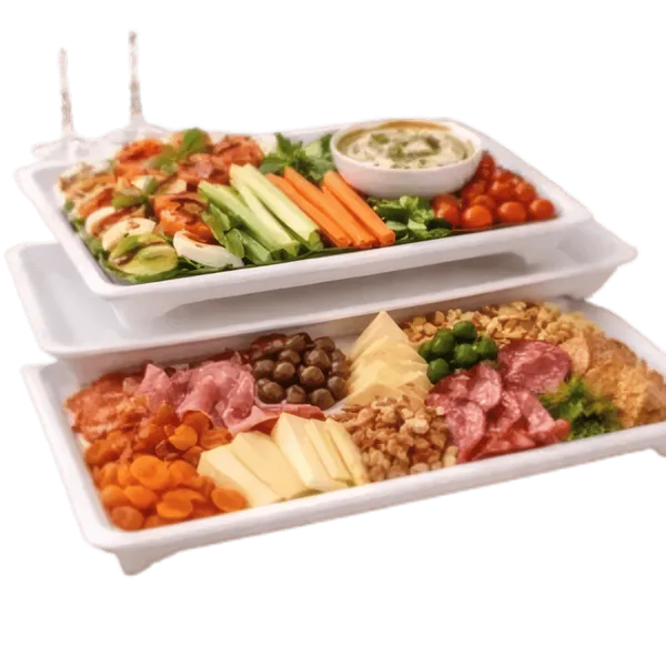 Lot de Plateaux de Service Rectangulaires Incassable GM PM
