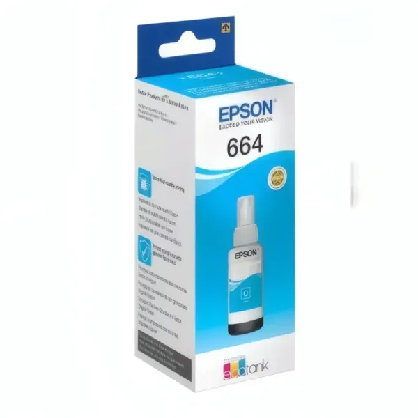 Bouteille d'Encre Epson 664 EcoTank Cyan - 70ml