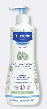 Mustela Bébé Gel Dermo Lavant a l'avocat Corps et Cheveux 750 ml