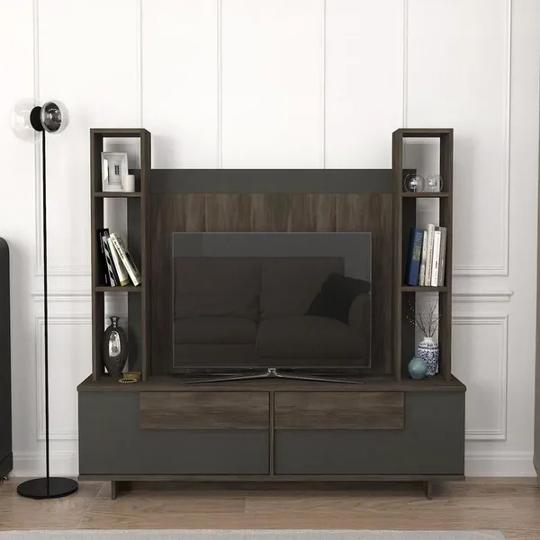 Table Téléviseur Murano TV Unit Cura-anthracite 1.80M T718 Gris