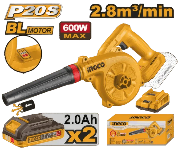 Souffleur Sans Fil 20V INGCO Brushless | 3 Vitesses